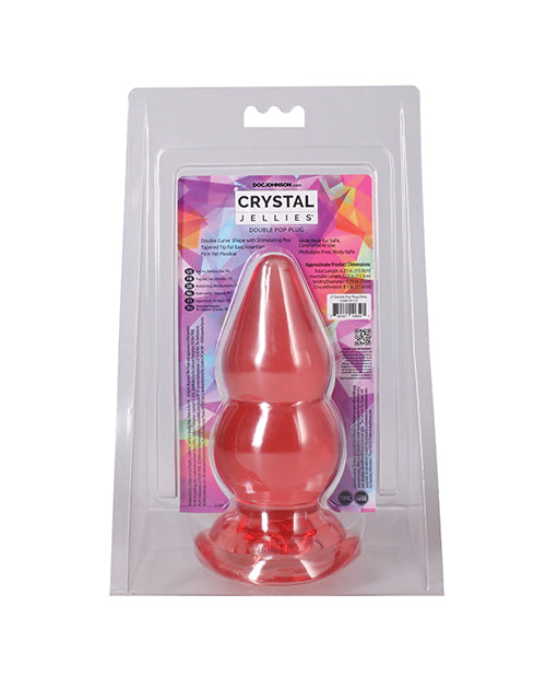 Doc Johnson Crystal Jellies Double Pop Adult Toy, 6 in., Pink