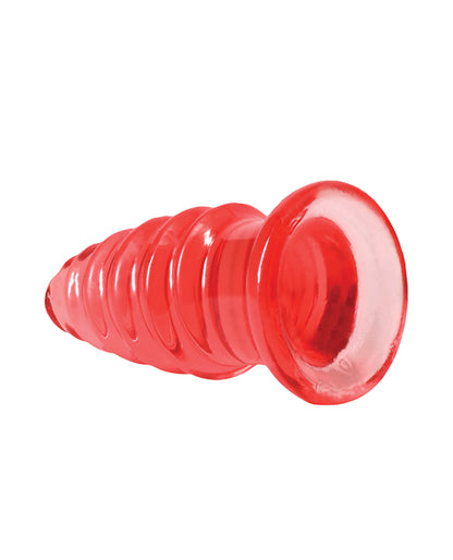 Doc Johnson Crystal Jellies 5 in. Twist Anal Toy - Pink