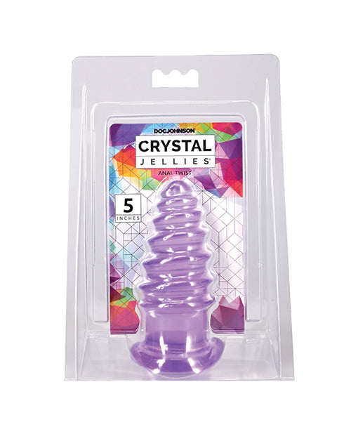 Doc Johnson Crystal Jellies 5 in. Rear Twist – Purple