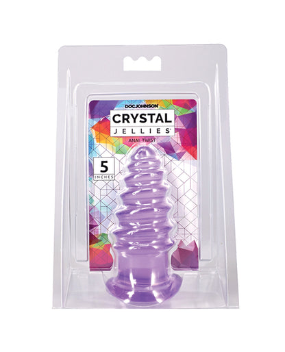 Doc Johnson Crystal Jellies 5 in. Rear Twist – Purple
