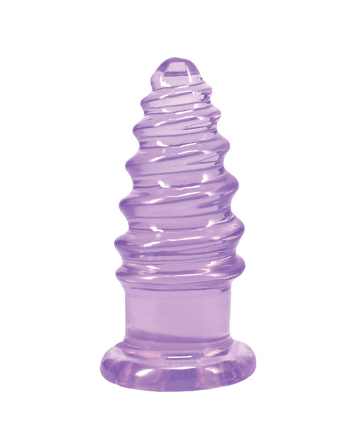 Doc Johnson Crystal Jellies 5 in. Rear Twist – Purple