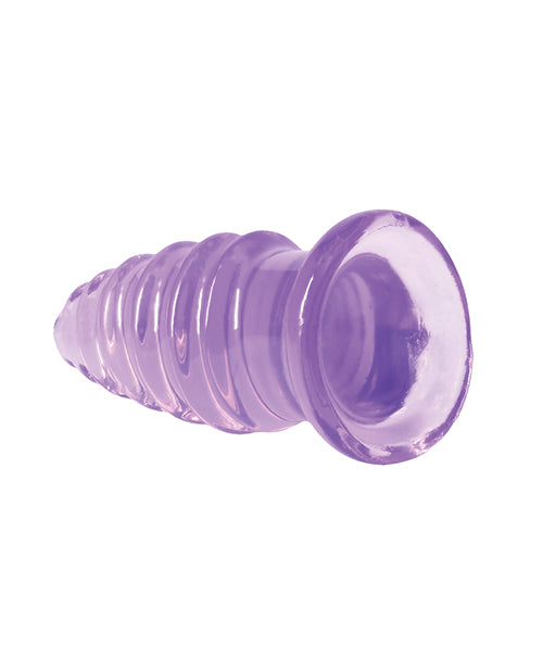 Doc Johnson Crystal Jellies 5 in. Rear Twist – Purple
