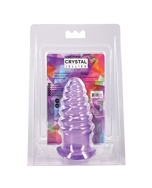 Doc Johnson Crystal Jellies 5 in. Rear Twist – Purple