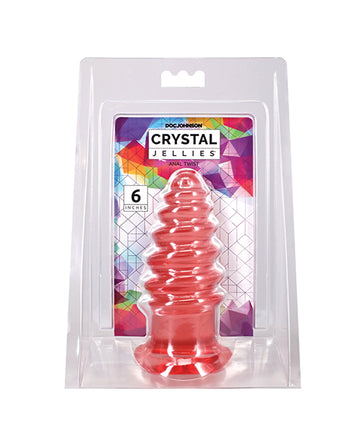 Doc Johnson Crystal Jellies 6 in. Rear Twist – Pink