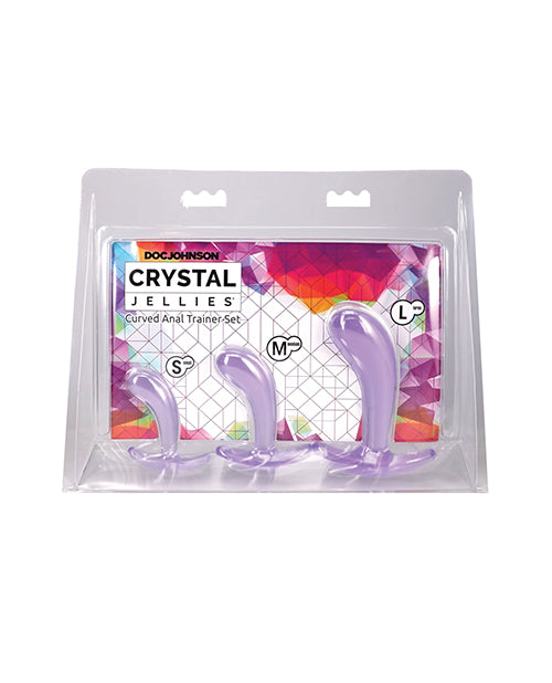 Doc Johnson Crystal Jellies Curved Trainer Set, Purple
