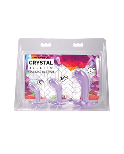 Doc Johnson Crystal Jellies Curved Trainer Set, Purple