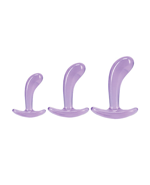 Doc Johnson Crystal Jellies Curved Trainer Set, Purple