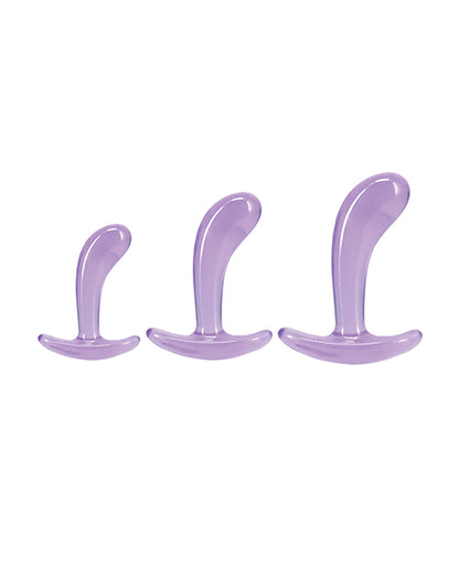 Doc Johnson Crystal Jellies Curved Trainer Set, Purple