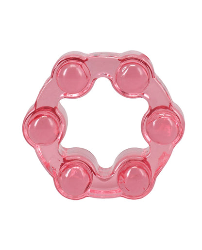 Doc Johnson Crystal Jellies Performance Ring Set, Pink, 3 Designs