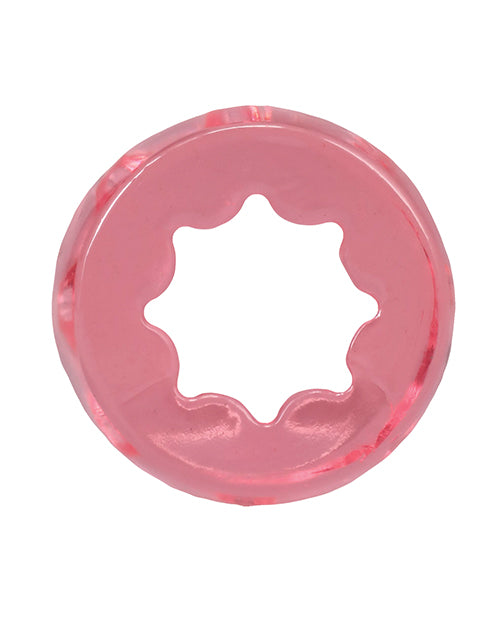 Doc Johnson Crystal Jellies Performance Ring Set, Pink, 3 Designs