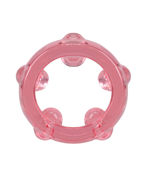 Doc Johnson Crystal Jellies Performance Ring Set, Pink, 3 Designs