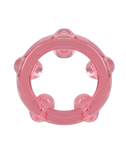 Doc Johnson Crystal Jellies Performance Ring Set, Pink, 3 Designs