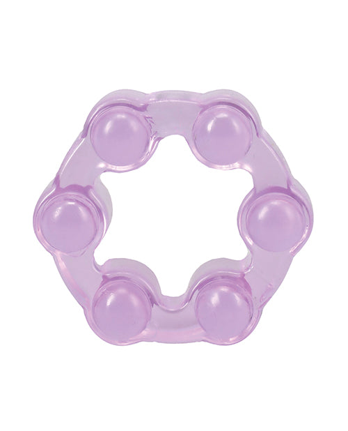 Doc Johnson Crystal Jellies Performance Ring Set, Purple, 3-Piece