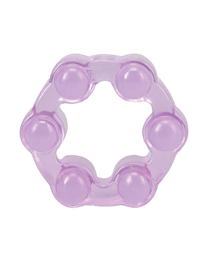 Doc Johnson Crystal Jellies Performance Ring Set, Purple, 3-Piece