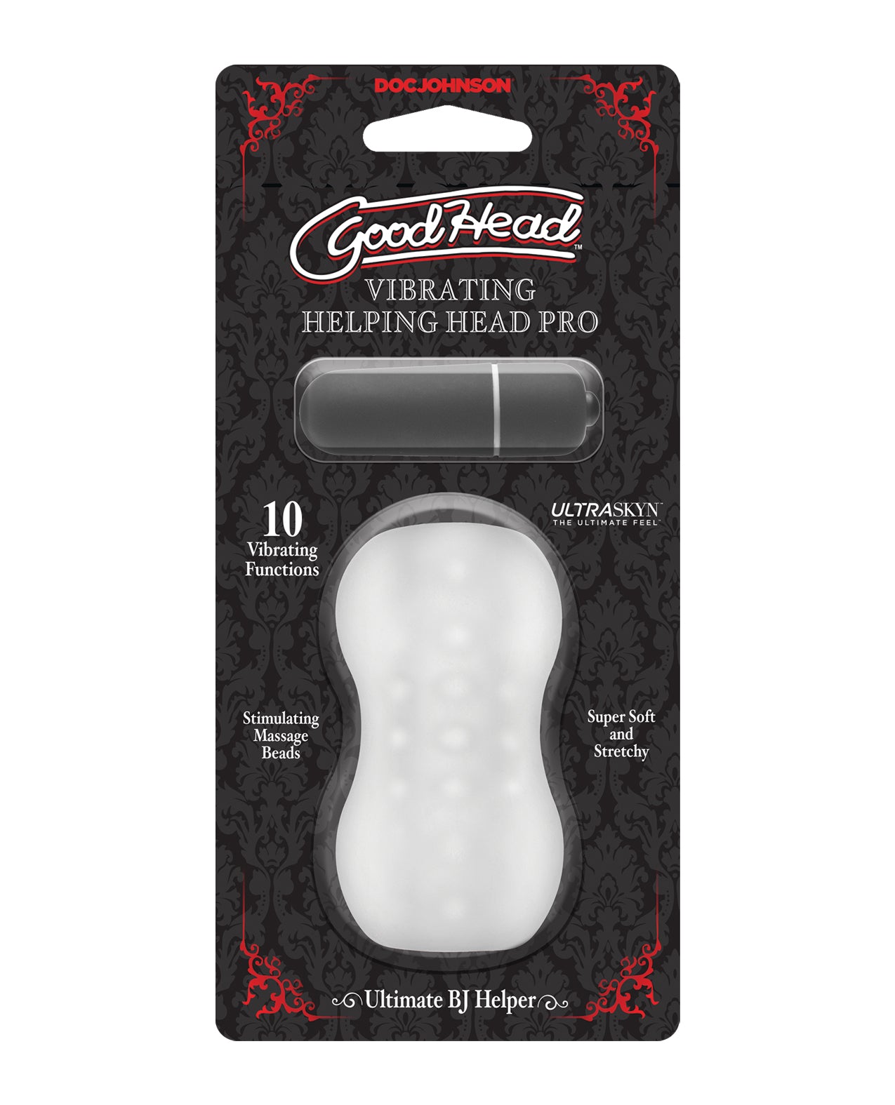 Doc Johnson 0682-26-CD GoodHead Helping Head Pro Vibrating Stroker, 3-Inch