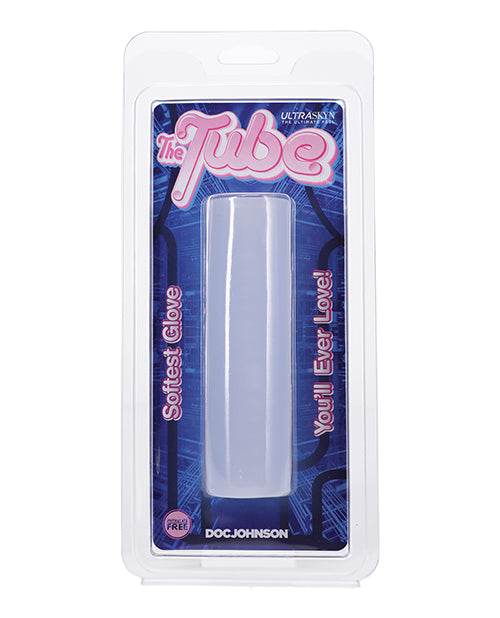 Doc Johnson Tube Love Glove, Clear Ribbed TPE Masturbator