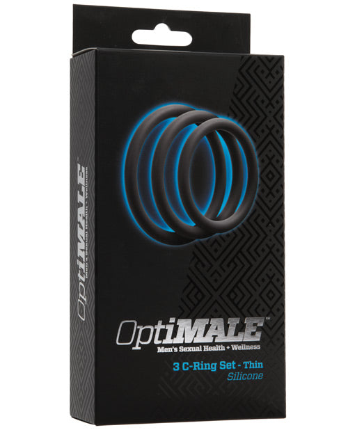 Doc Johnson 0690-02-BX OptiMale C Ring Kit Thin, 3 Rings, 40-50mm, Silicone