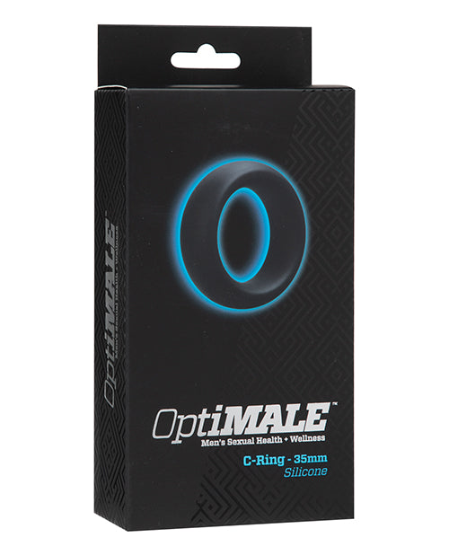 Doc Johnson OptiMALE C-Ring, 35mm Black Phthalate-Free Silicone