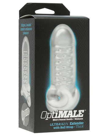 Doc Johnson 0690-43-BX OptiMale Thick Extender, Frost TPE, 6-Inch
