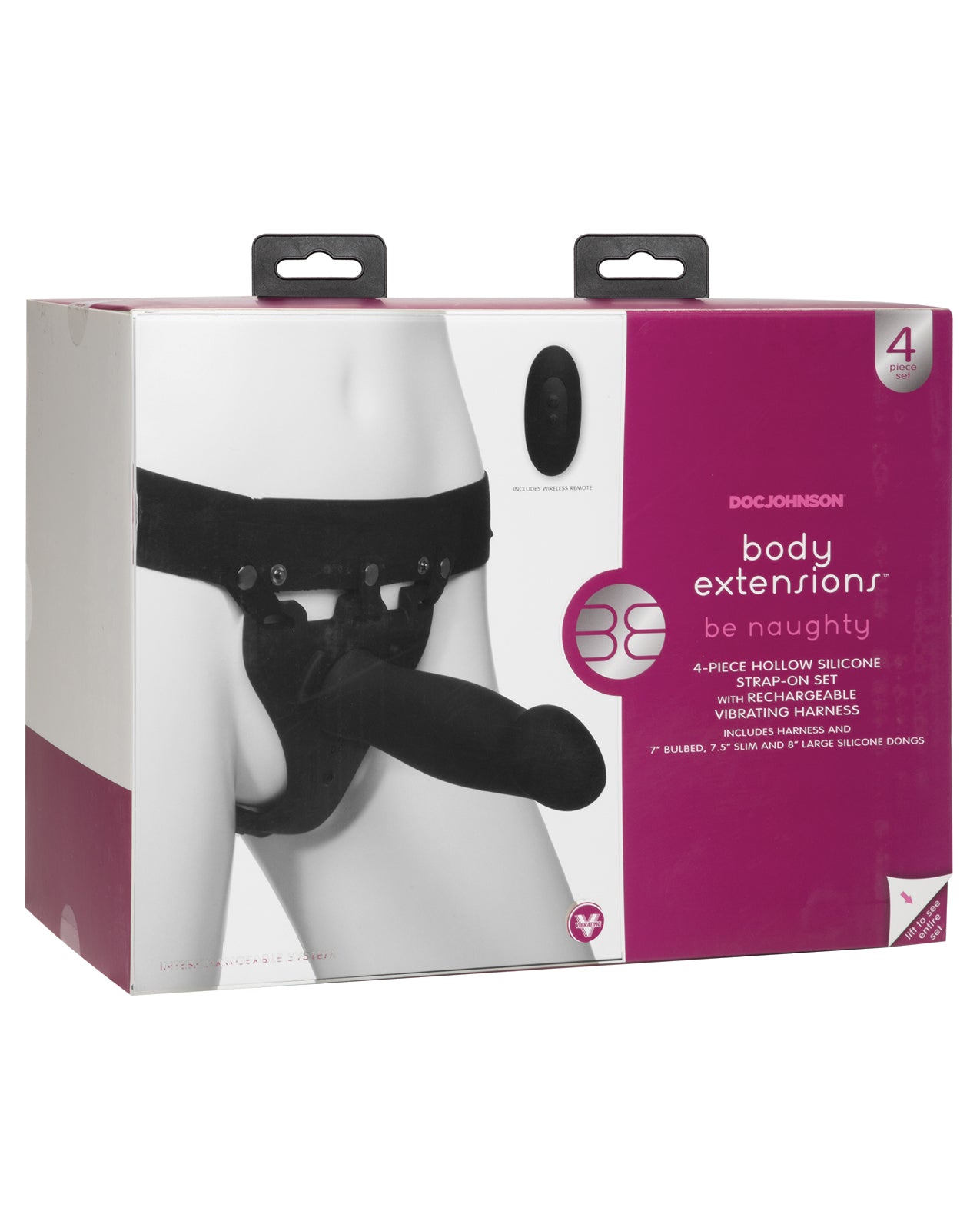 Doc Johnson 0801-05-BX Be Naughty Strap On Set, 10-Function