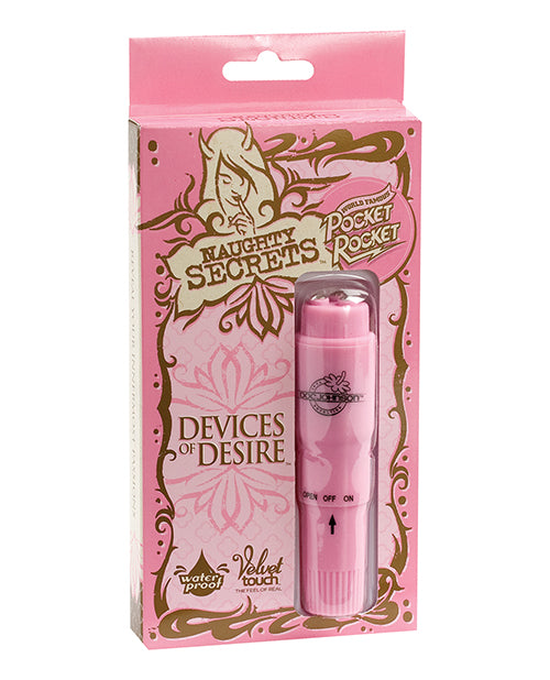 Doc Johnson 0916-03-BX Pocket Rocket Vibrator, Pink, Velvet Touch