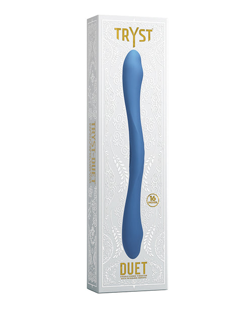 Doc Johnson 0991-25-BX Tryst Duet Double-Ended Vibrator, Blue, 10 Modes