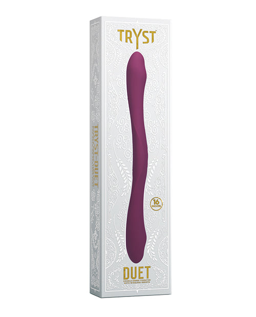 Doc Johnson 0991-26-BX Tryst Duet w/Remote, Berry Silicone Vibrator