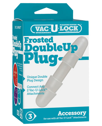 Doc Johnson 1010-09-BX Vac-U-Lock Double Up Plug, Frosted ABS
