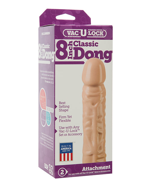 Doc Johnson 1015-01-BX 8" Classic Dong, Ivory, Veined