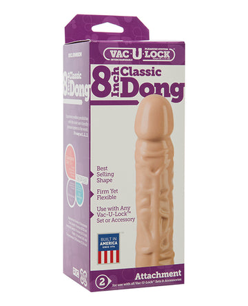 Doc Johnson 1015-01-BX 8" Classic Dong, Ivory, Veined
