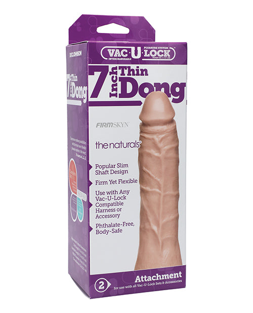 Doc Johnson 1015-06-BX 7" Thin Dong, Veined, Ivory, PVC