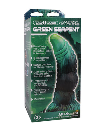 Doc Johnson 1017-02-BX Green Serpent Silicone Toy