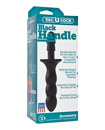 Doc Johnson DJ1090-16-BX Vac-U-Lock Handle, Black PVC