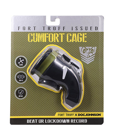 Fort Troff CUMfort Cage by Doc Johnson, Flexible Silicone, Black