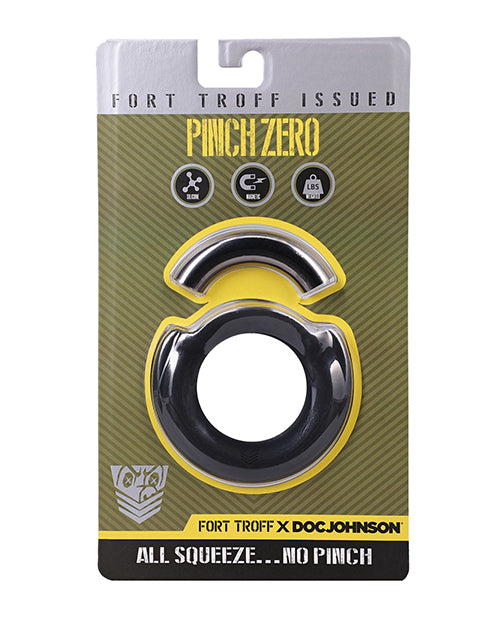 Doc Johnson Fort Troff Pinch Zero Magnetic Weighted Cock Ring, Black, 0.6 lbs