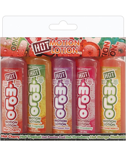Doc Johnson 1301-50-BX Motion Lotion Kit, 1 oz 5 Flavors
