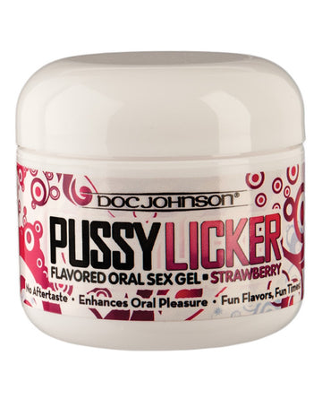 Doc Johnson 1319-01-BU Pussy Licker Strawberry Lubricant Gel, 2 oz
