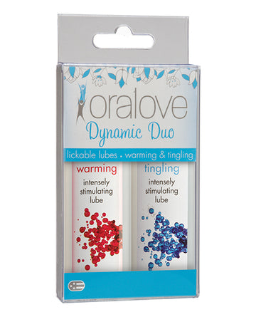 Doc Johnson 1355-05-BX Oralove Delicious Duo Flavored Lube, Warming & Tingling