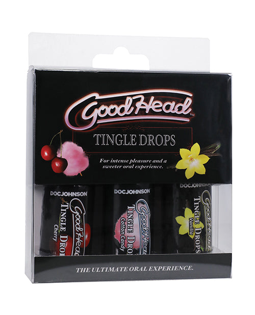 Doc Johnson 1360-19-BX GoodHead Tingle Drops Kit - Cherry, Vanilla, Candy