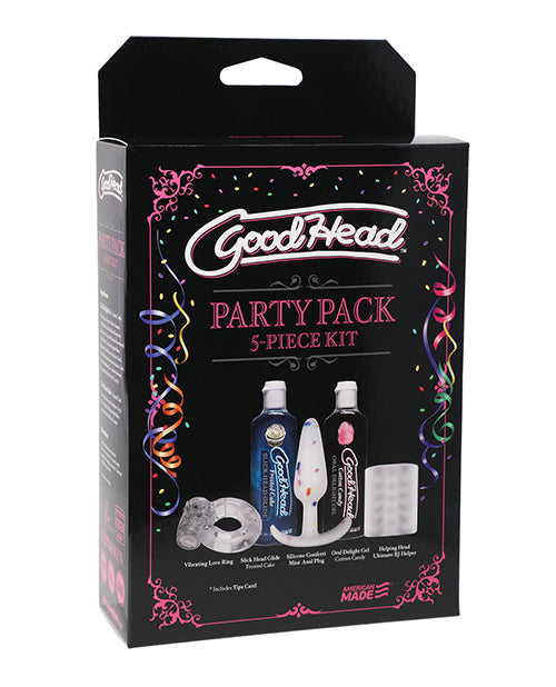Doc Johnson 1360-77-BX GoodHead Party Pack - 5 pc Kit, Silicone, Assorted