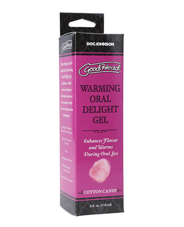 Doc Johnson 1361-15-BX GoodHead Warming Oral Delight Gel, 4 oz Cotton Candy