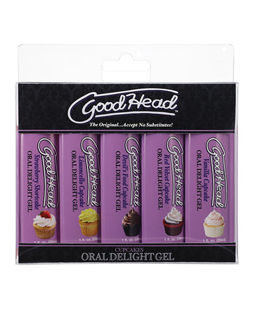 Doc Johnson 1361-36-BX GoodHead Oral Delight Gel, Assorted Flavors, Pack of 5