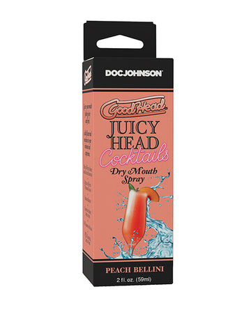 Doc Johnson GoodHead Juicy Head Cocktails Dry Mouth Spray, Peach Bellini