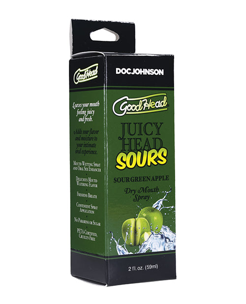 Doc Johnson GoodHead Juicy Head Dry Mouth Spray, 2 oz Sour Green Apple