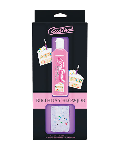 Doc Johnson GoodHead Birthday Cake Blowjob Set, 1 oz, Multi-Color