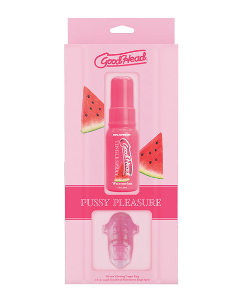 Doc Johnson Pussy Pleasure Party Oral Sex Kit with 1 oz Watermelon Tingle