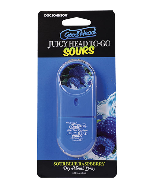 Doc Johnson GoodHead Juicy Head Dry Mouth Spray To-Go, Sour Blue Raspberry