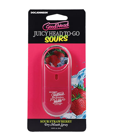 Doc Johnson GoodHead Juicy Head Dry Mouth Spray, Sour Strawberry, .30 oz