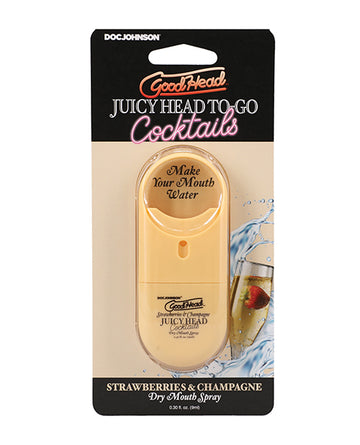 Doc Johnson 1363-66-CD GoodHead Dry Mouth, Strawberries & Champagne, Travel Size