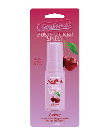 Doc Johnson GoodHead Pussy Licker Spray, Cherry Flavor, 1 oz, Body Safe